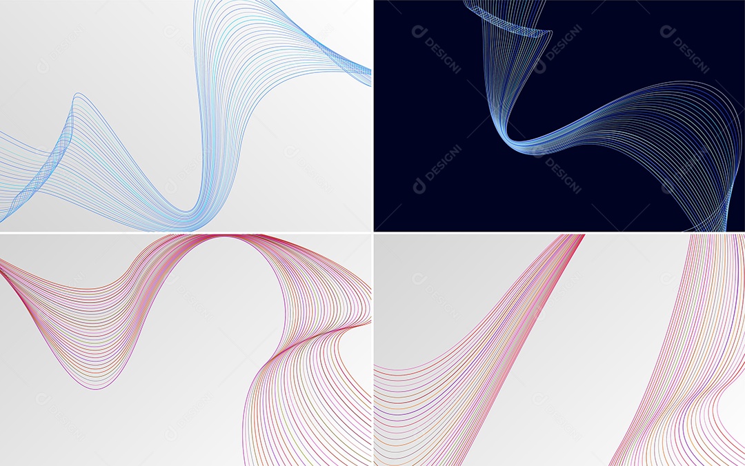 Coleção de conjunto de padrões geométricos de linhas mínimas Vetor EPS