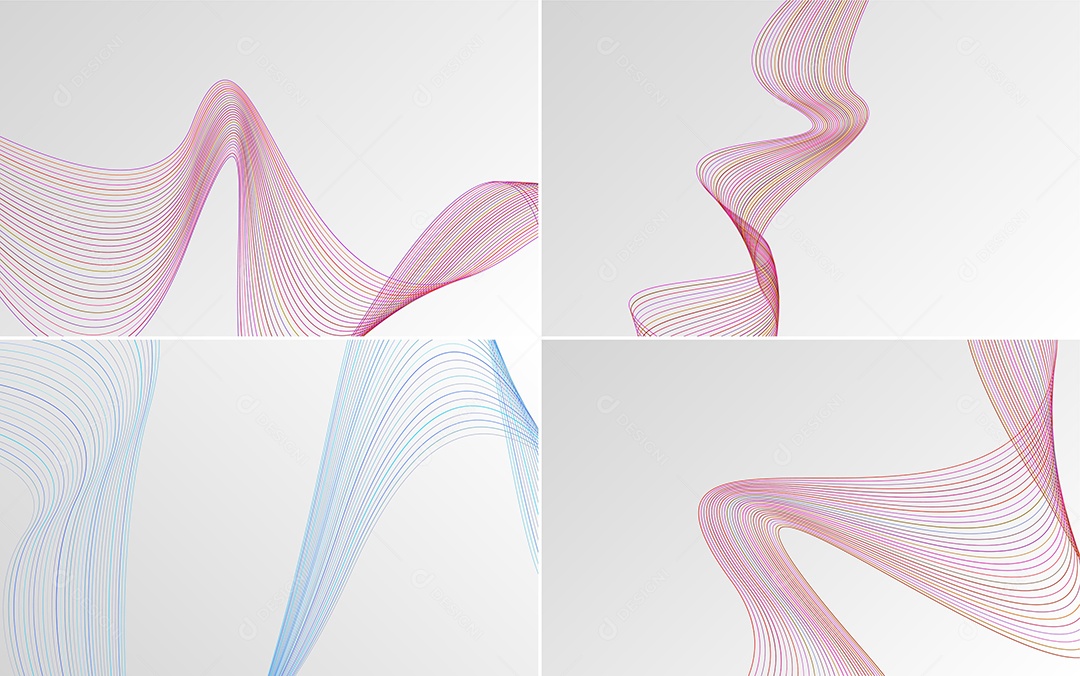 Coleção de conjunto de padrões geométricos de linhas mínimas Vetor EPS