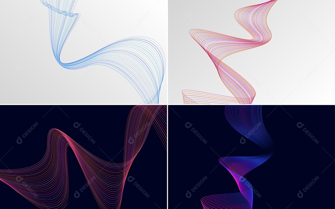 Coleção de conjunto de padrões geométricos de linhas mínimas Vetor EPS