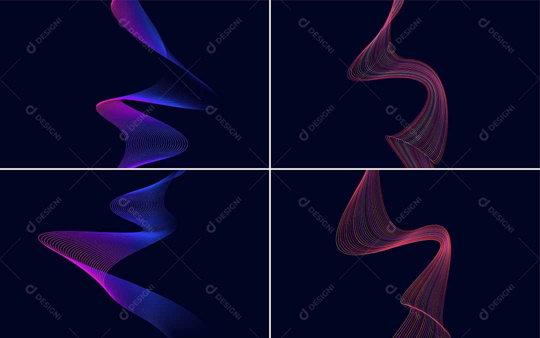 Coleção de conjunto de padrões geométricos de linhas mínimas Vetor EPS