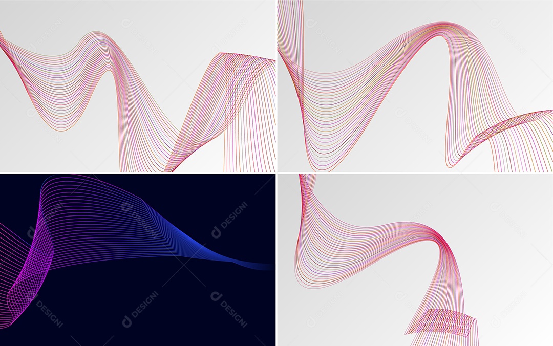 Coleção de conjunto de padrões geométricos de linhas mínimas Vetor EPS