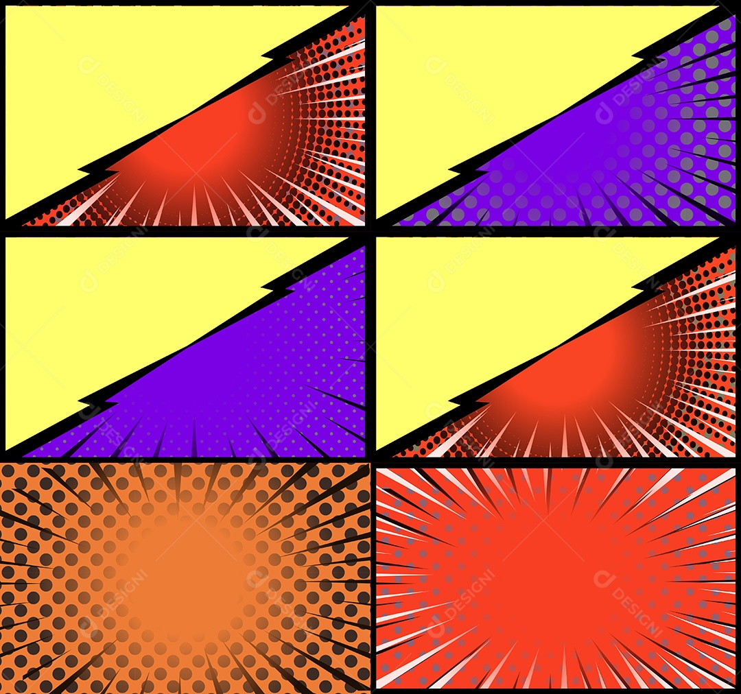 Vetor retrô de fundo em quadrinhos rosa e verde