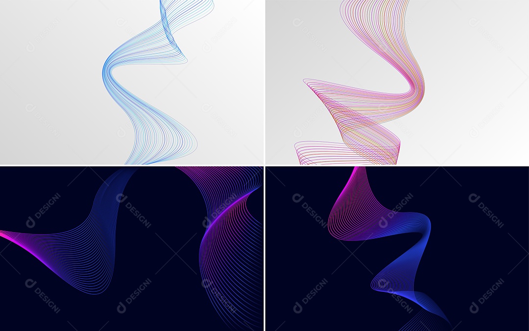 Coleção de conjunto de padrões geométricos de linhas mínimas Vetor EPS