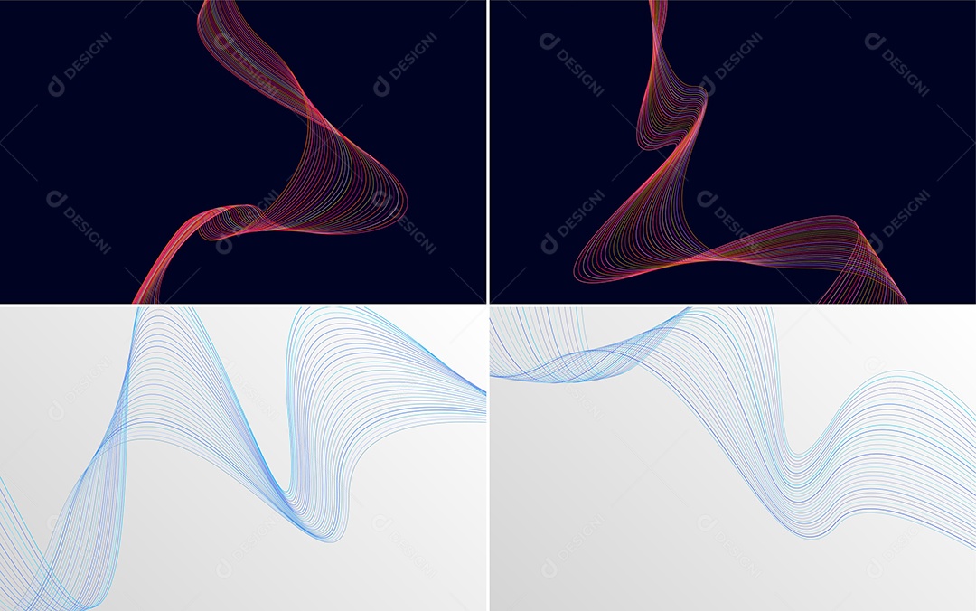 Coleção de conjunto de padrões geométricos de linhas mínimas Vetor EPS