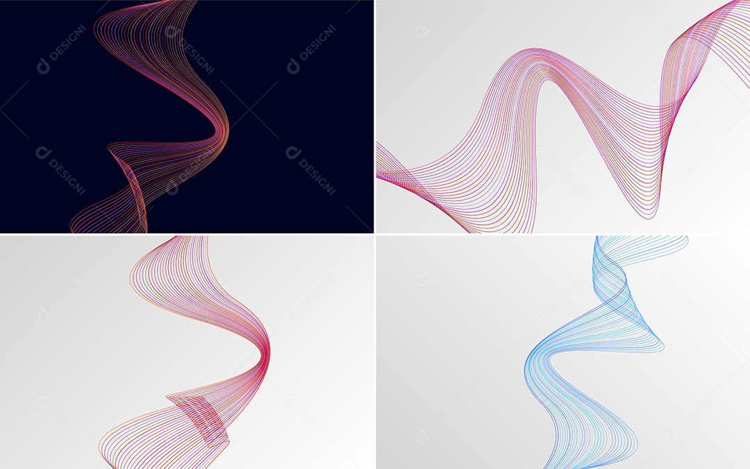 Coleção de conjunto de padrões geométricos de linhas mínimas Vetor EPS