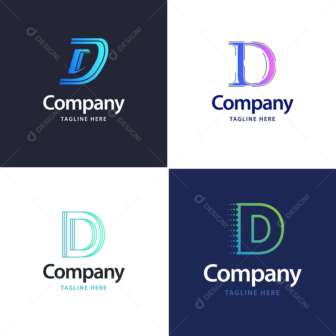 Logo D Modern Logos AI Editable