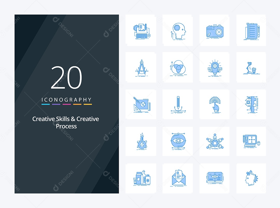 Pacote de Ícones Azul Vetores EPS