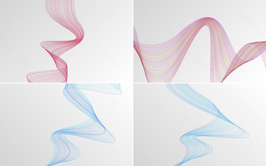 Coleção de conjunto de padrões geométricos de linhas mínimas Vetor EPS