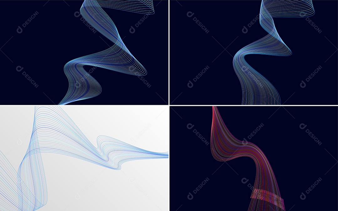 Coleção de conjunto de padrões geométricos de linhas mínimas Vetor EPS