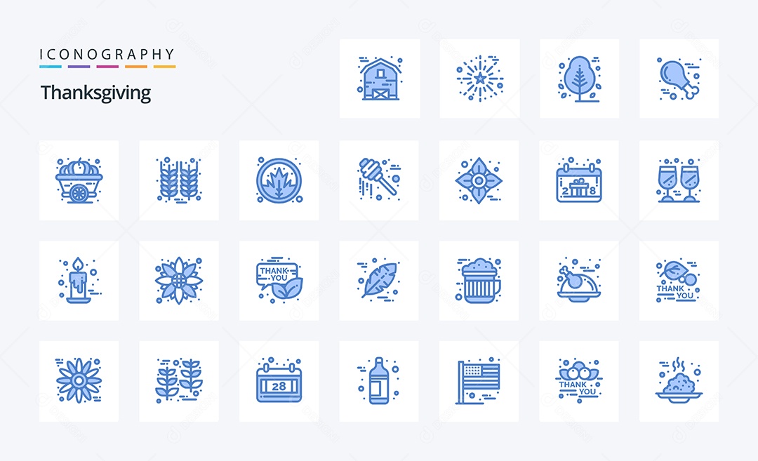 Pacote de Ícones Azul Vetores EPS