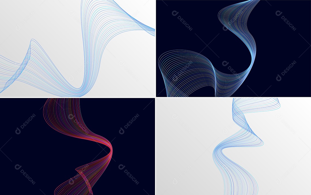 Coleção de conjunto de padrões geométricos de linhas mínimas Vetor EPS