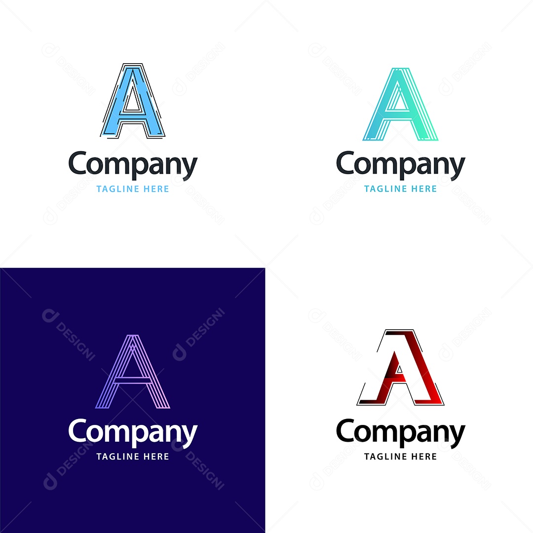 Logo A Logotipos Modernos AI Editável