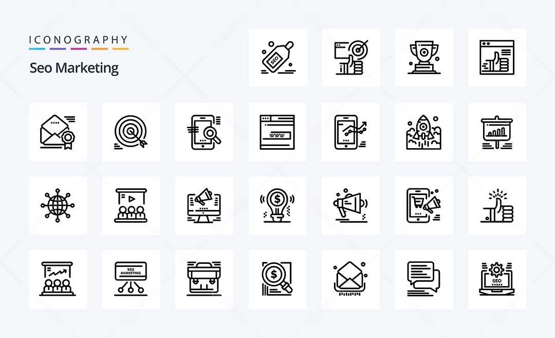 Pacote de Ícones Preto Vetores EPS