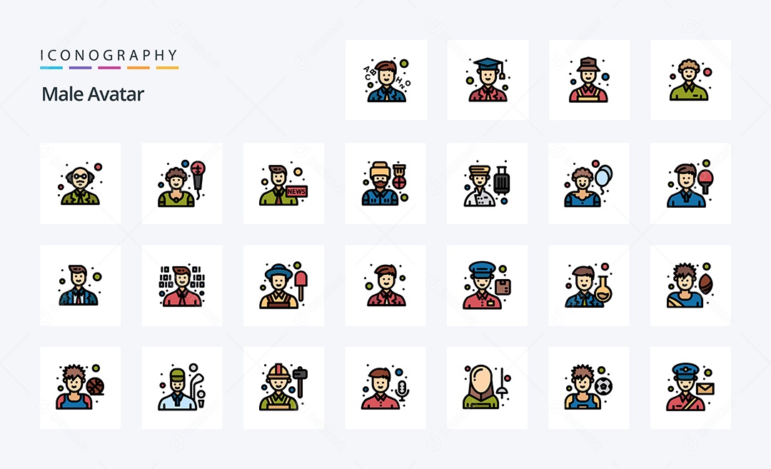 Pacote de Ícones e Elementos Vetores EPS