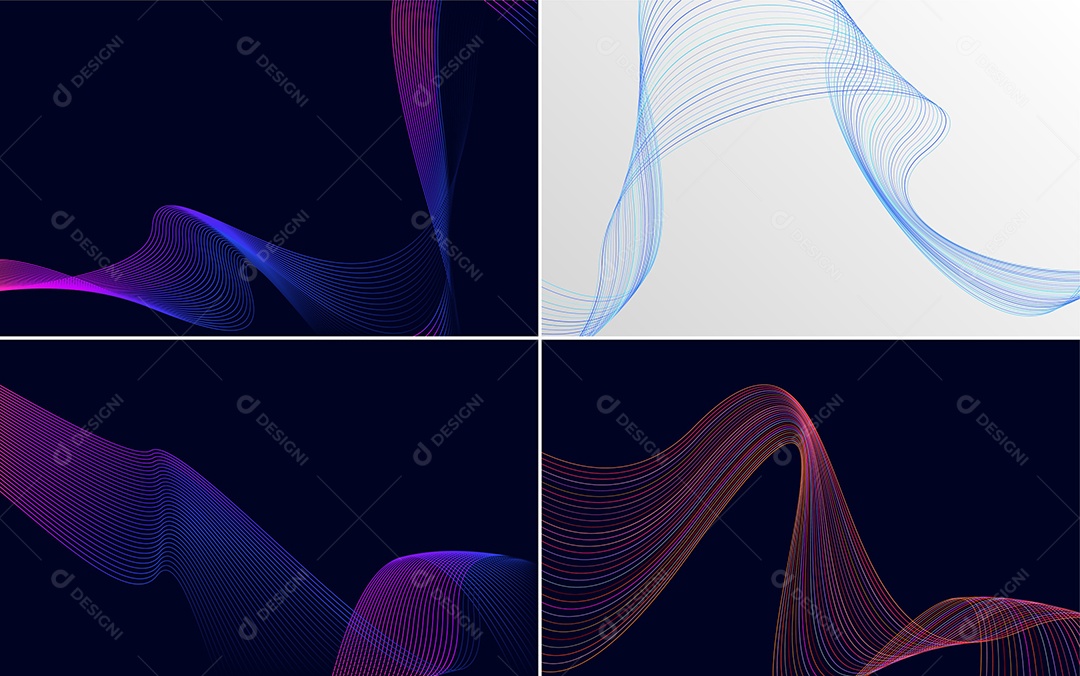 Coleção de conjunto de padrões geométricos de linhas mínimas Vetor EPS