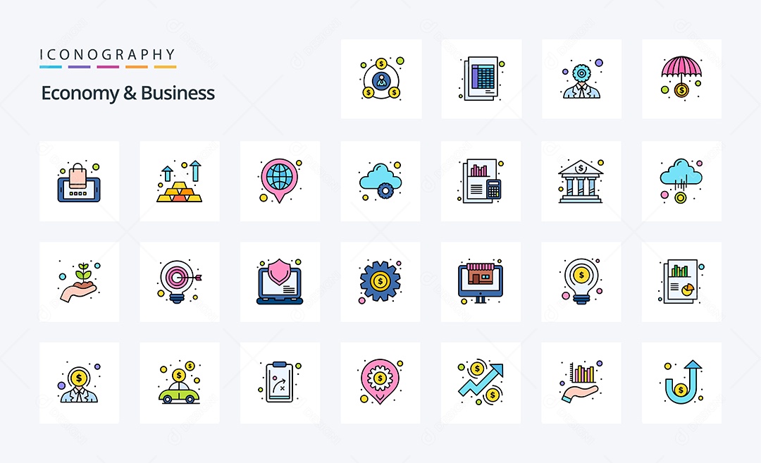 Pacote de Ícones e Elementos Vetores EPS