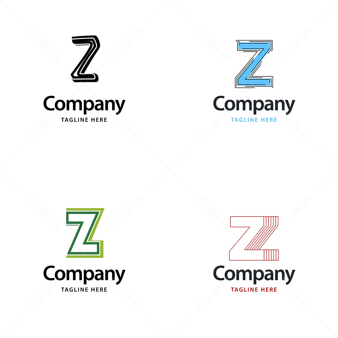 Logo Z Logotipos Modernos AI Editável