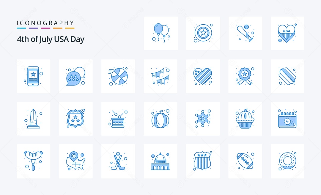 Pacote de Ícones Azul Vetores EPS