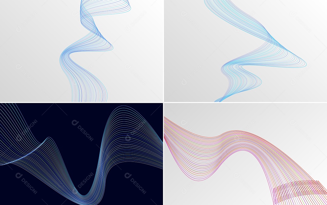 Coleção de conjunto de padrões geométricos de linhas mínimas Vetor EPS