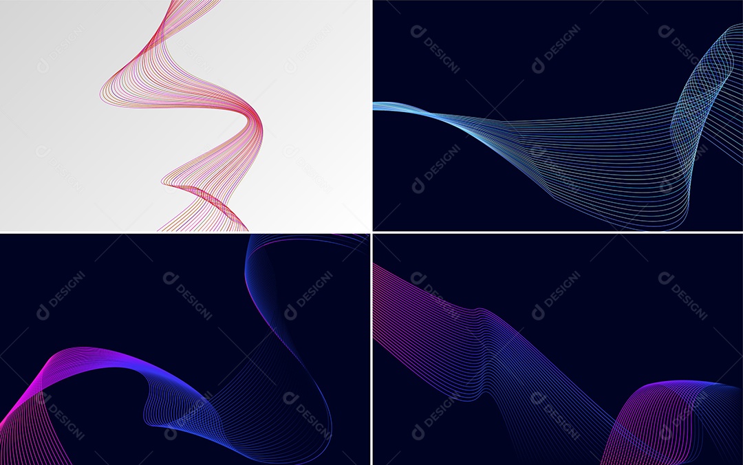 Coleção de conjunto de padrões geométricos de linhas mínimas Vetor EPS