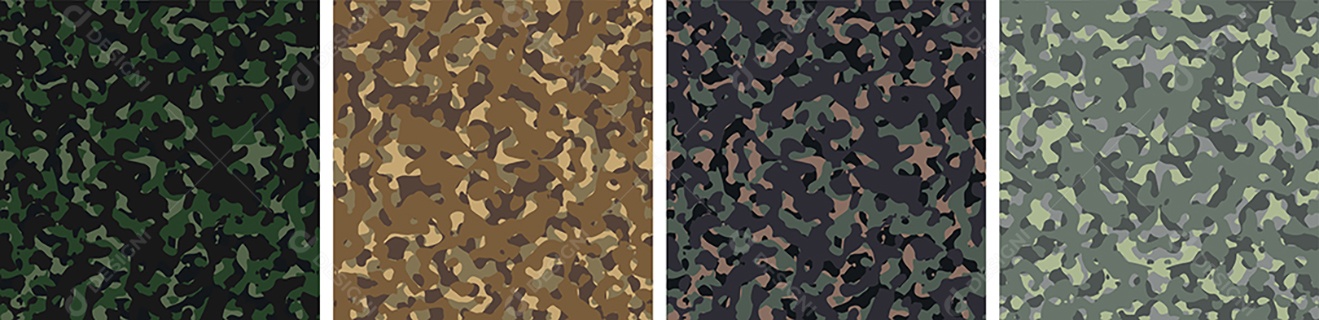 Padrão de Conjunto de fundo de Camuflagem Vetor EPS