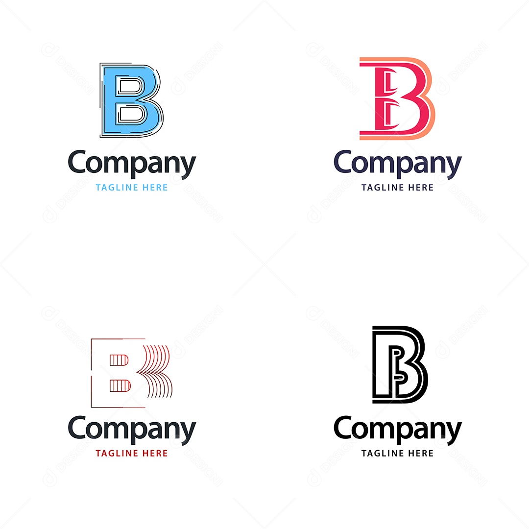 Logo B Logotipos Modernos AI Editável