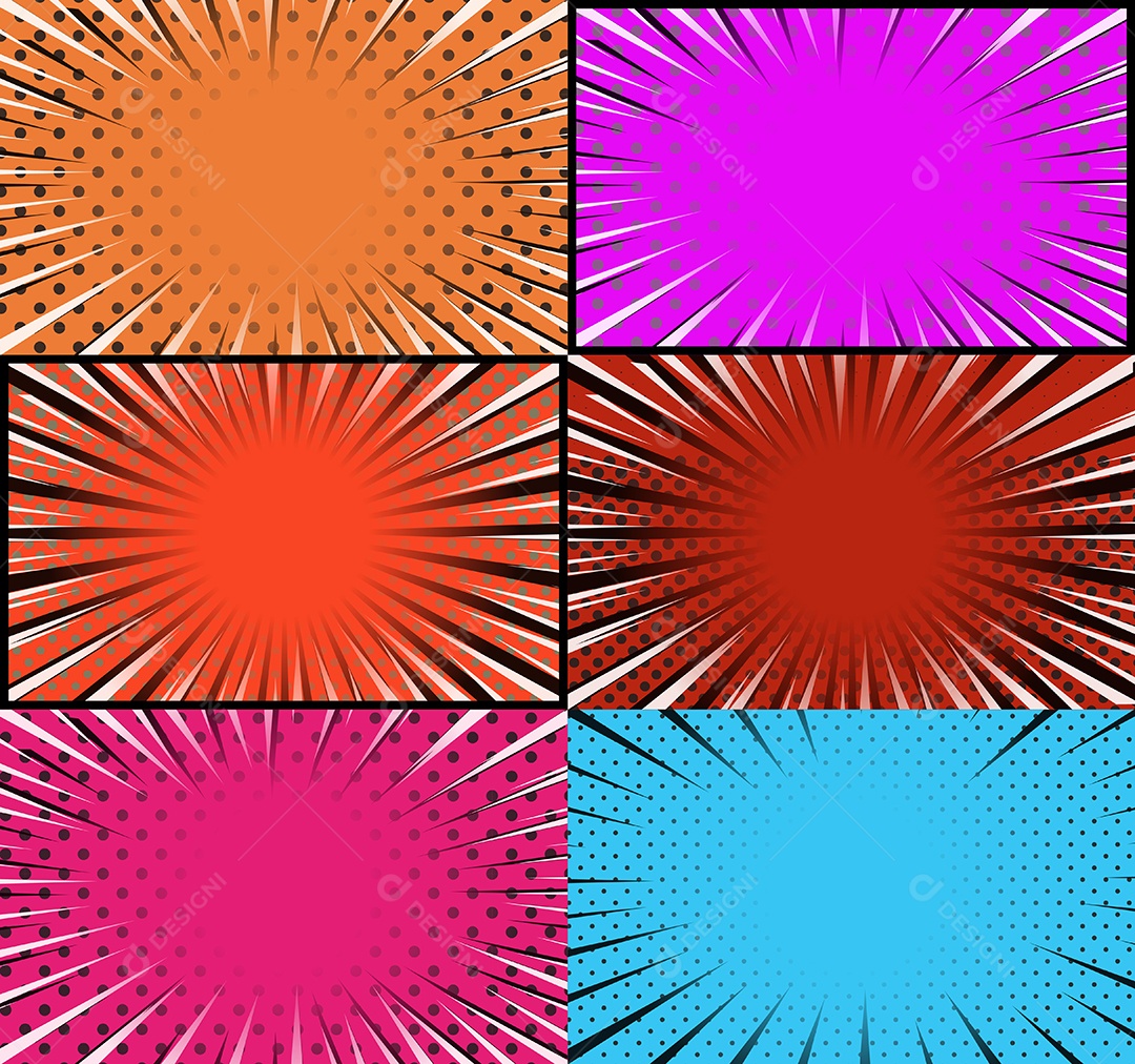 Vetor retrô de fundo em quadrinhos rosa e verde