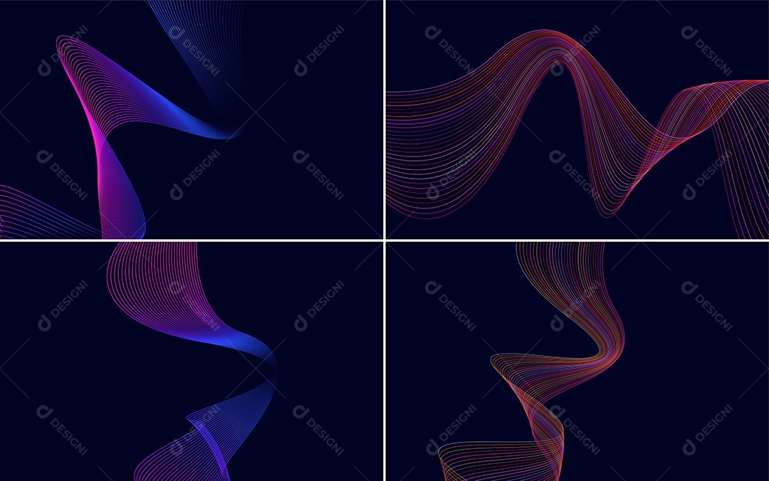Coleção de conjunto de padrões geométricos de linhas mínimas Vetor EPS