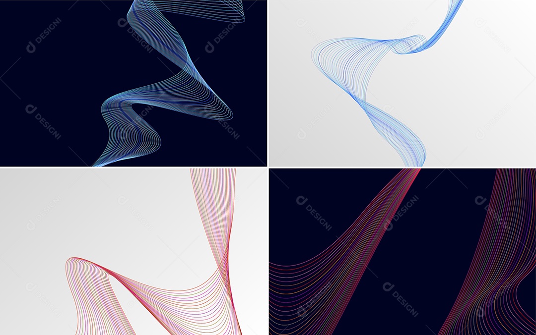 Coleção de conjunto de padrões geométricos de linhas mínimas Vetor EPS