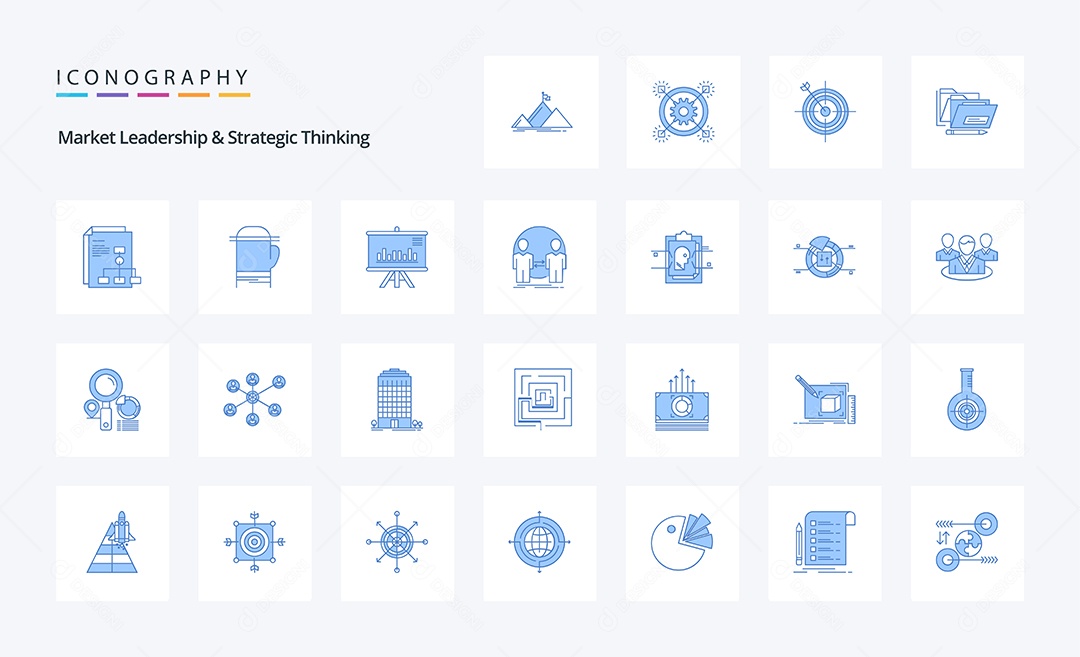 Pacote de Ícones Azul Vetores EPS