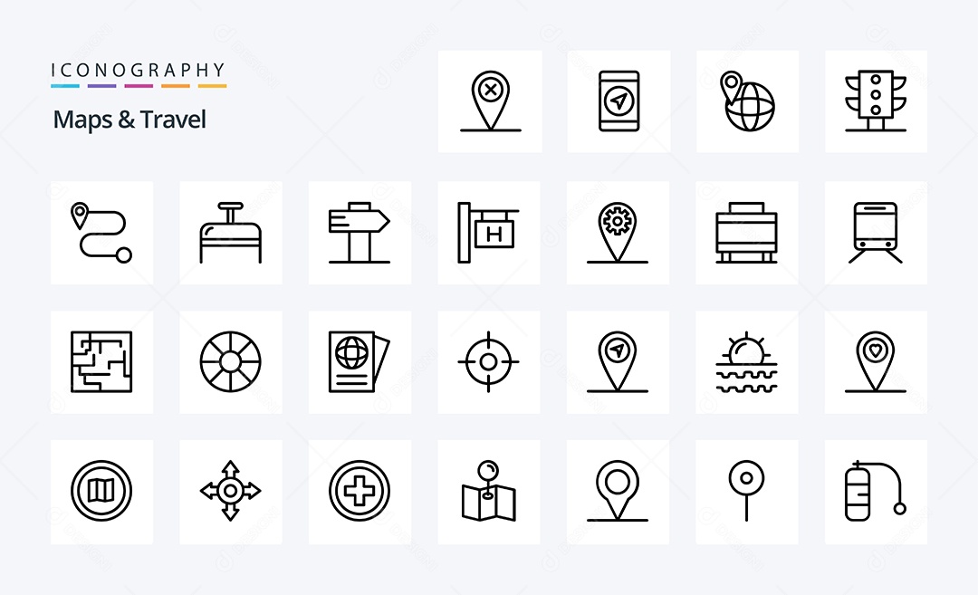 Pacote de Ícones Preto Vetores EPS