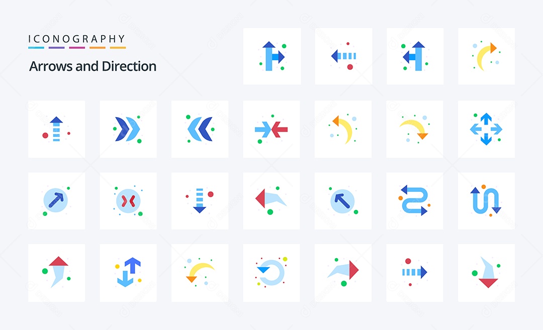 Pacote de Ícones de Direção Vetores EPS