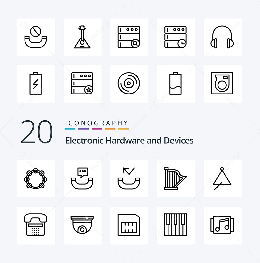 Pacote de Ícones Preto Vetores EPS