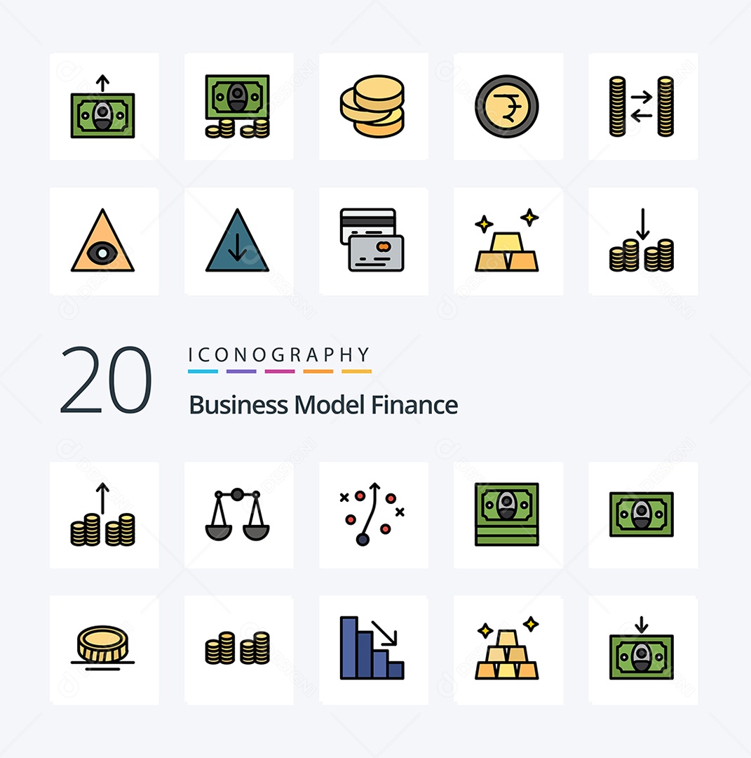 Pacote de Ícones de Finanças Vetores EPS