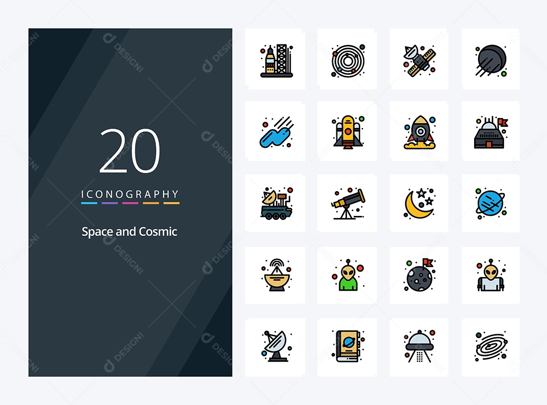 Pacote de Ícones de Espaço Vetores EPS