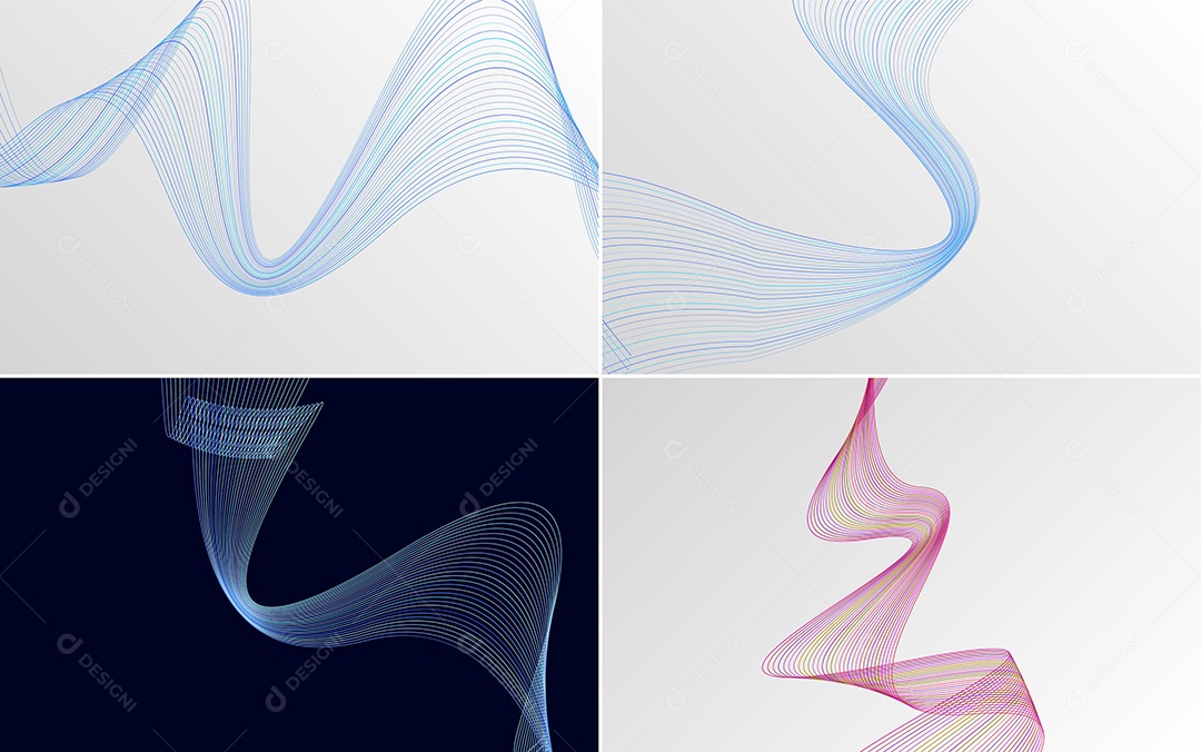 Coleção de conjunto de padrões geométricos de linhas mínimas Vetor EPS