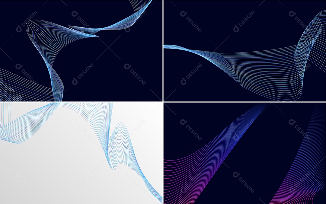 Coleção de conjunto de padrões geométricos de linhas mínimas Vetor EPS