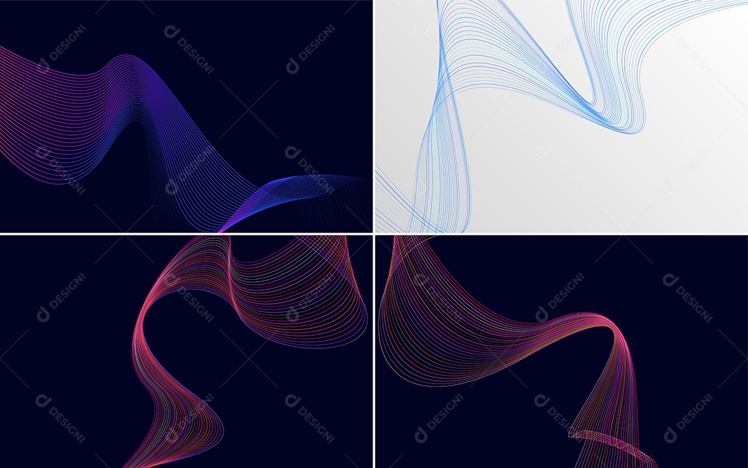 Coleção de conjunto de padrões geométricos de linhas mínimas Vetor EPS