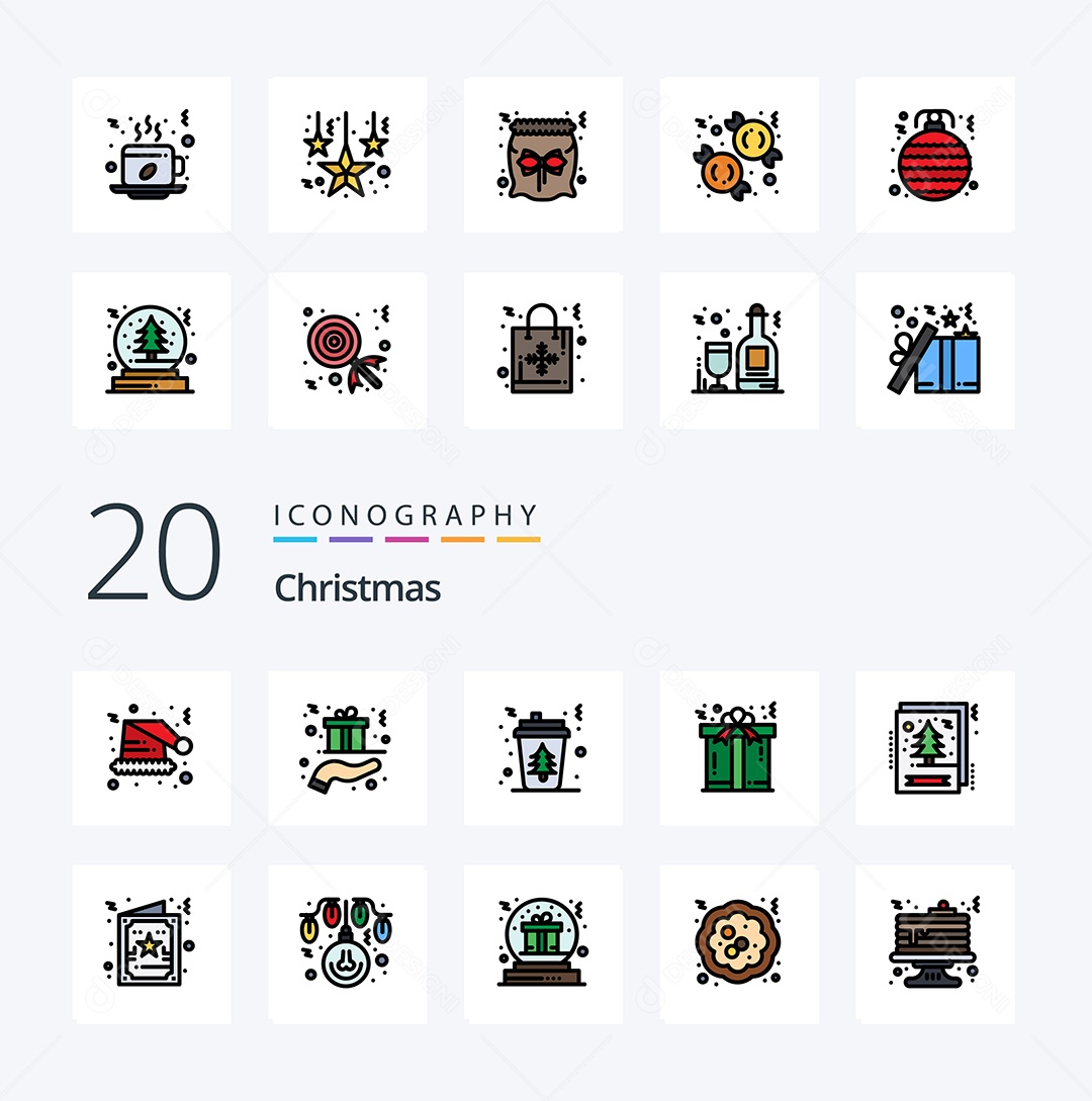 Pacote de Ícones de Natal Vetores EPS