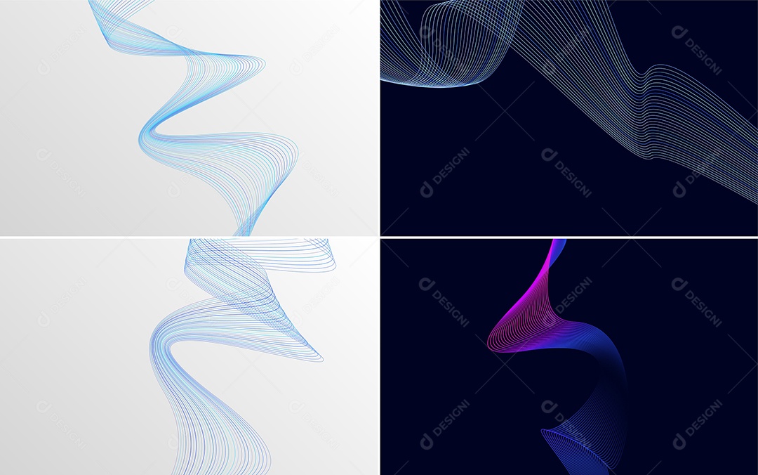 Coleção de conjunto de padrões geométricos de linhas mínimas