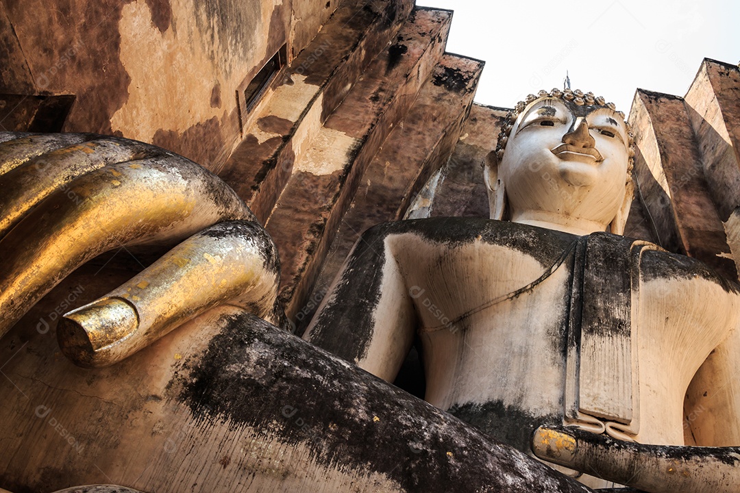 imagem de Buda vista do olho da formiga em Wat Srichum em Sukhothai