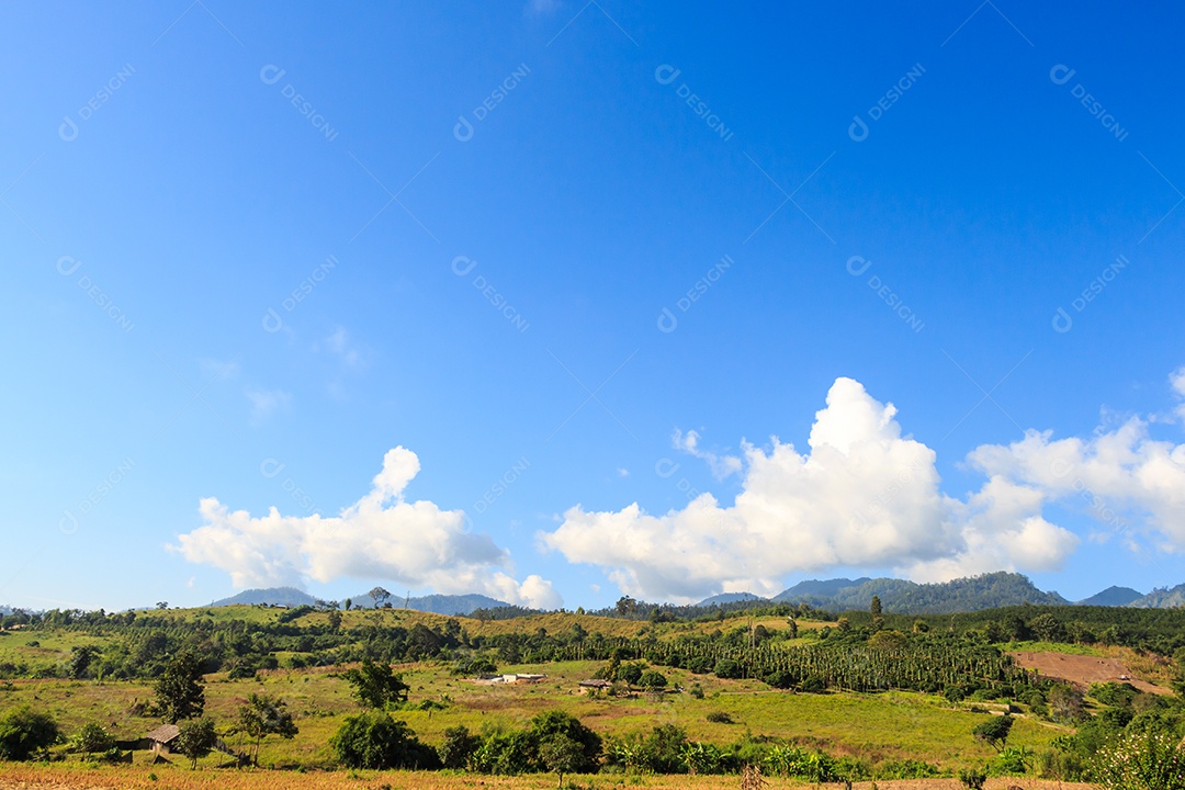 Vista do campo em Mae Hong Son
