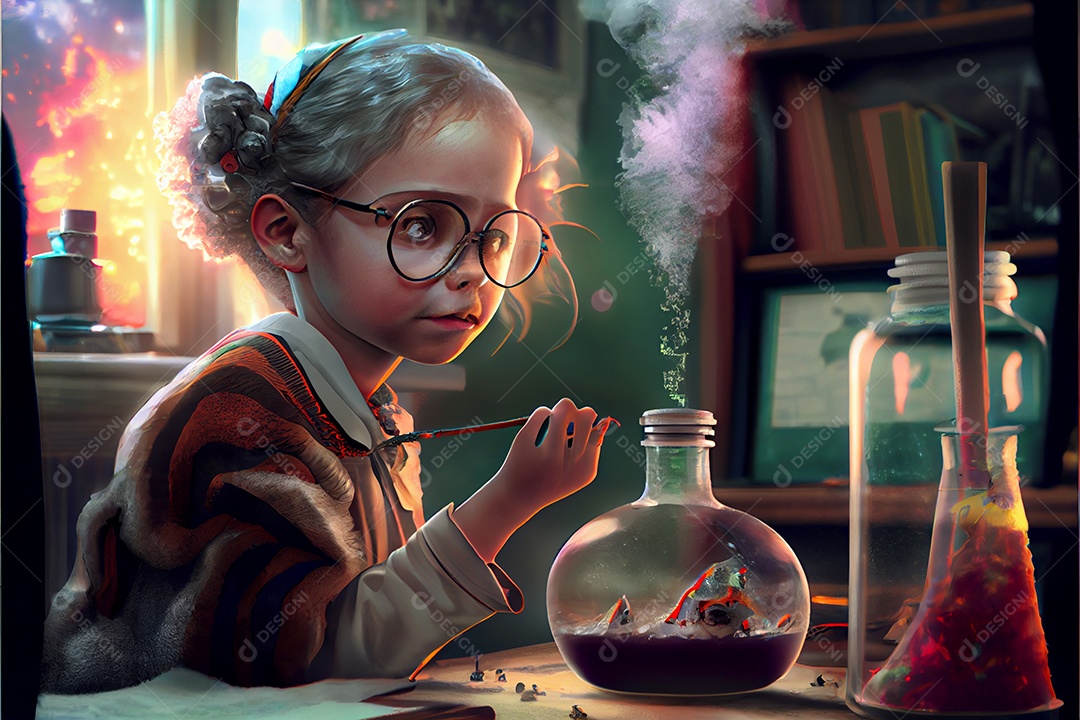 Dia Nacional da Ciência dos Desenhos Animados 28 de fevereiro renderização realista 3D