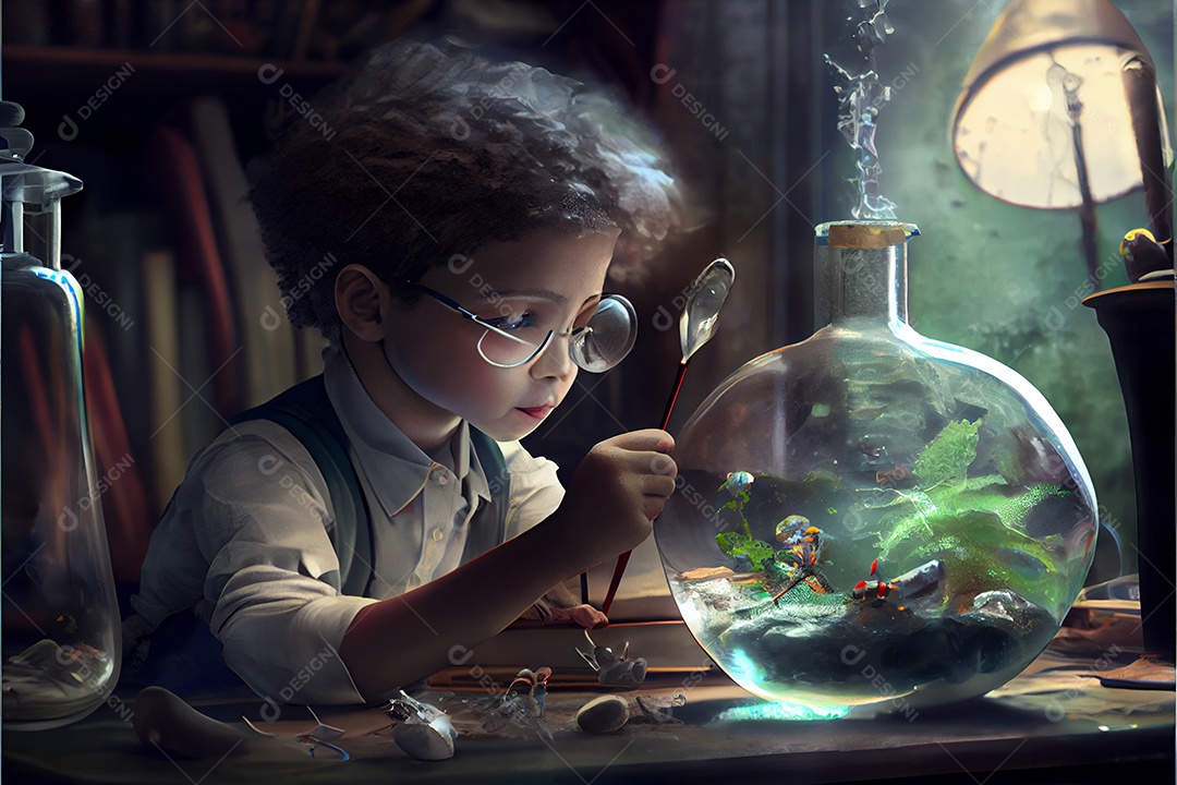 Dia Nacional da Ciência dos Desenhos Animados 28 de fevereiro renderização realista 3D