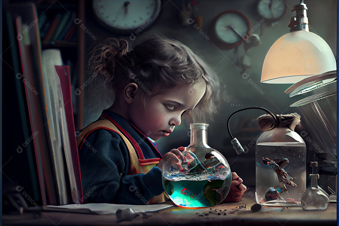 Dia Nacional da Ciência dos Desenhos Animados 28 de fevereiro renderização realista 3D