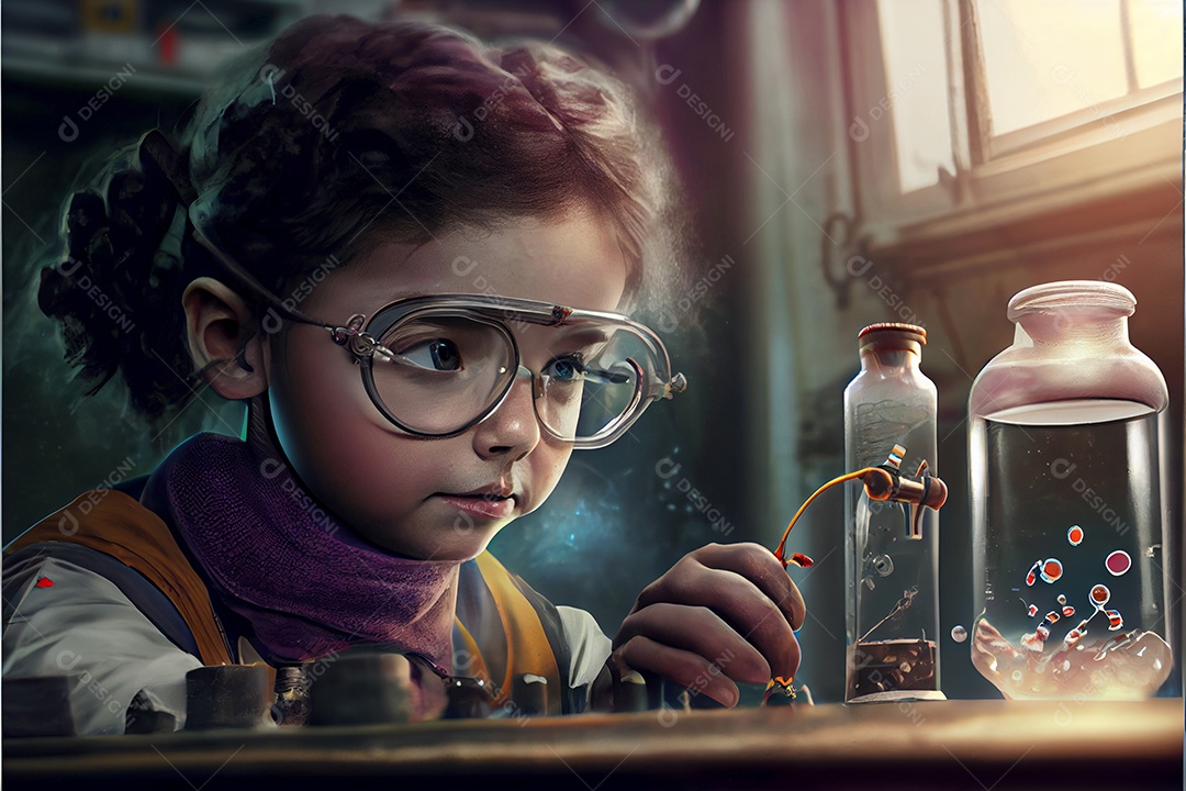 Dia Nacional da Ciência dos Desenhos Animados 28 de fevereiro renderização realista 3D