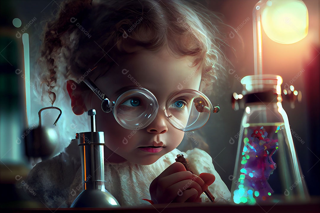 Dia Nacional da Ciência dos Desenhos Animados 28 de fevereiro renderização realista 3D