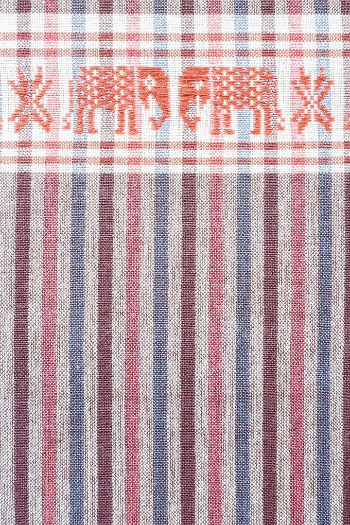 Textura de sarongue nativo com padrão de listras