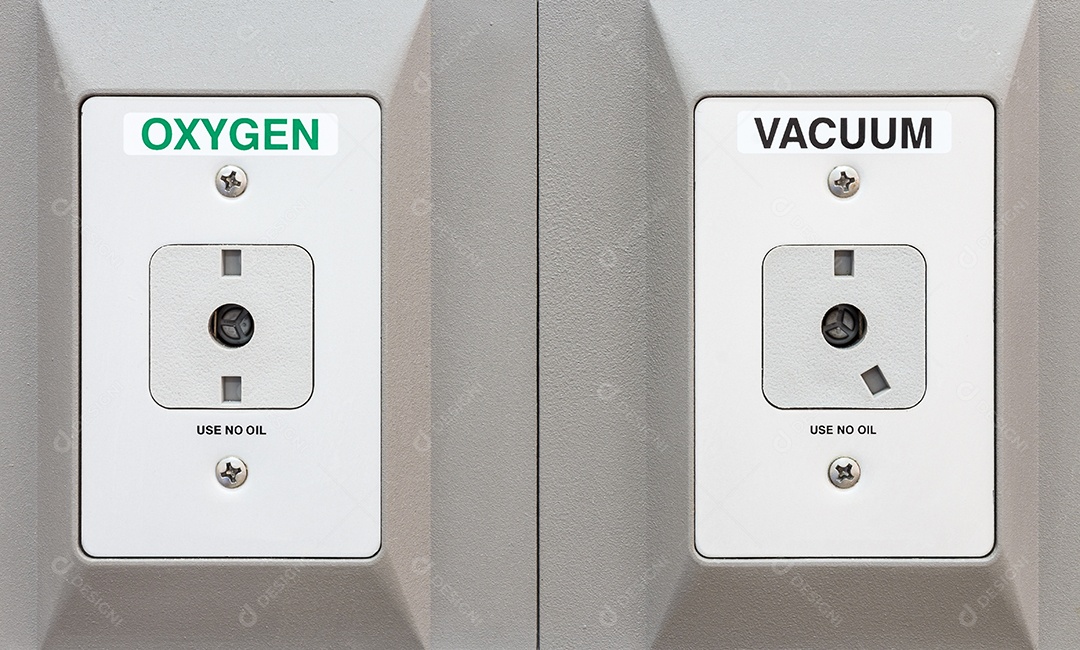 Medidores de oxigênio e vácuo em hospitais