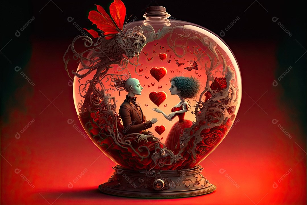 Ilustração sobre o dia dos namorados